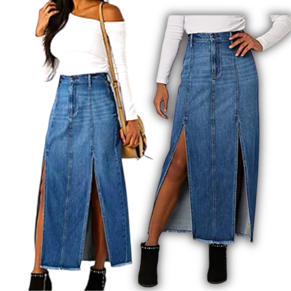 ANA Women's Blue Denim Skirt
